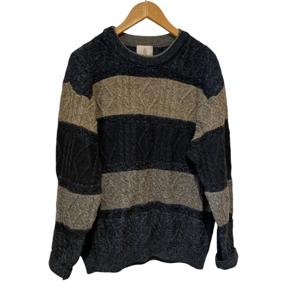 London Fog Stripped Sweater Size Large
